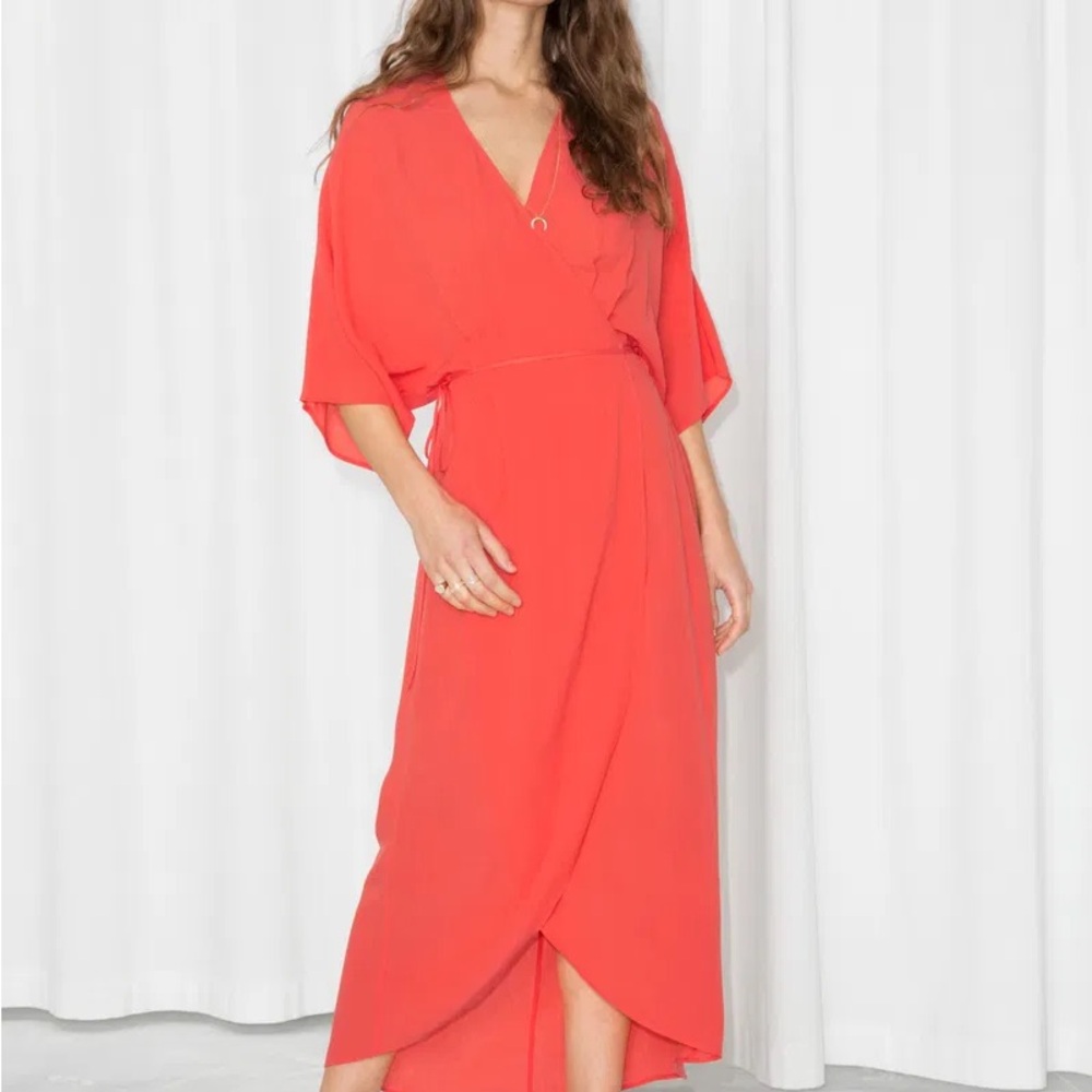 Sheer Maxi Kaftan Wrap Dress